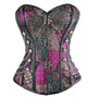 Victorian Vintage Overbust Corset, Steampunk Goth Pirate Corset,