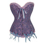Vintage Floral Bustier Corset Top – Medieval Victorian Lace-Up Corset, Renaissance Corset