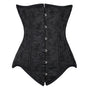 Vintage Victorian Black Corset, Floral Renaissance Corset