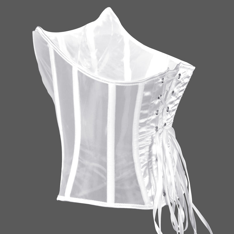 Vintage Victorian Mesh Corset, Renaissance Back Lace up Corset, Retro Overbust Womens Corset