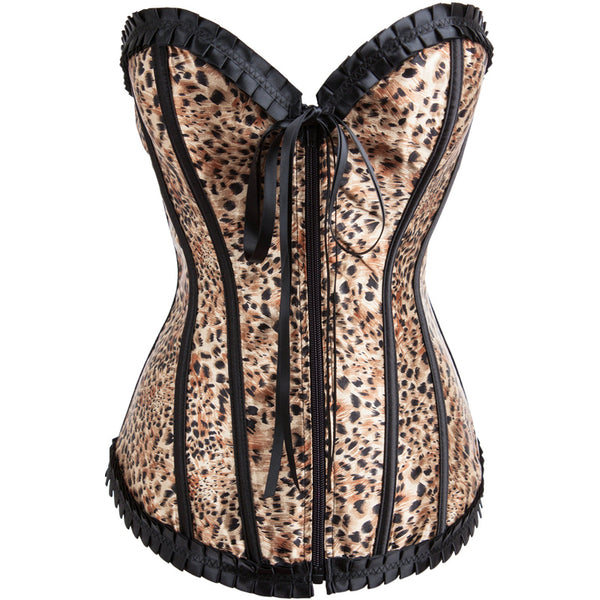 Leopard Sovereign Victorian Lace-Up Corset