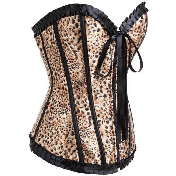 Leopard Sovereign Victorian Lace-Up Corset