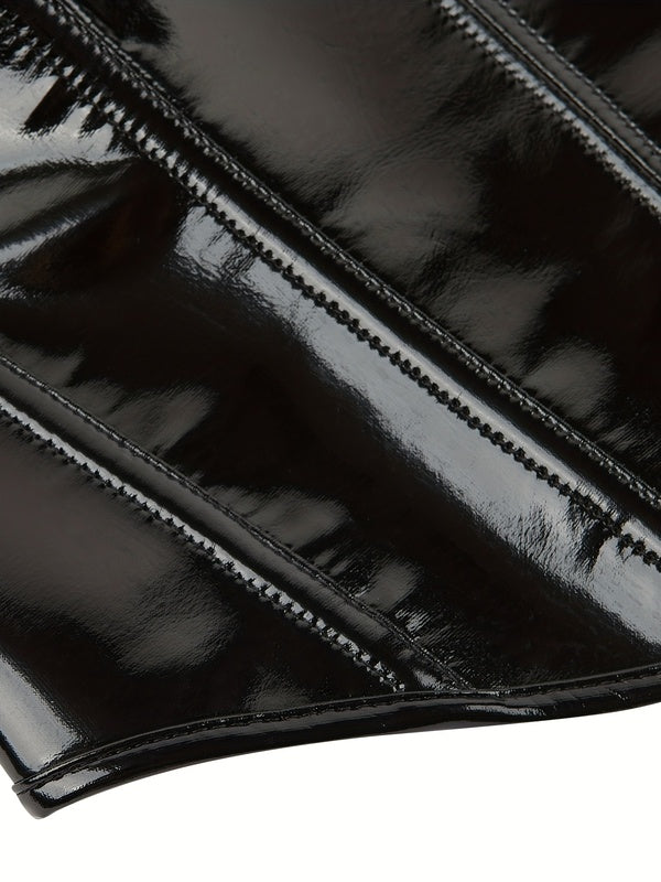 Womens Bustier Corset Crop Top, Unique Overbust Leather Corset,